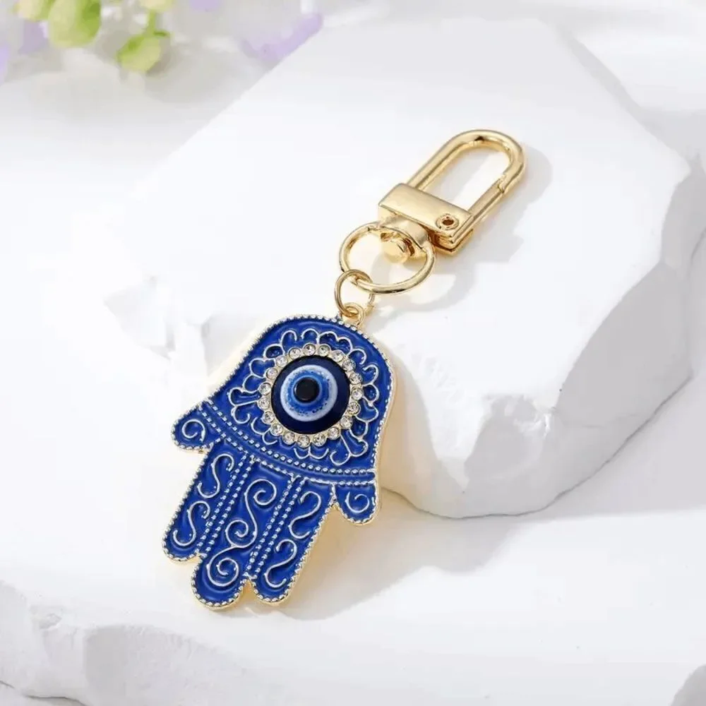 Hamsa Hand Keychain - Blue